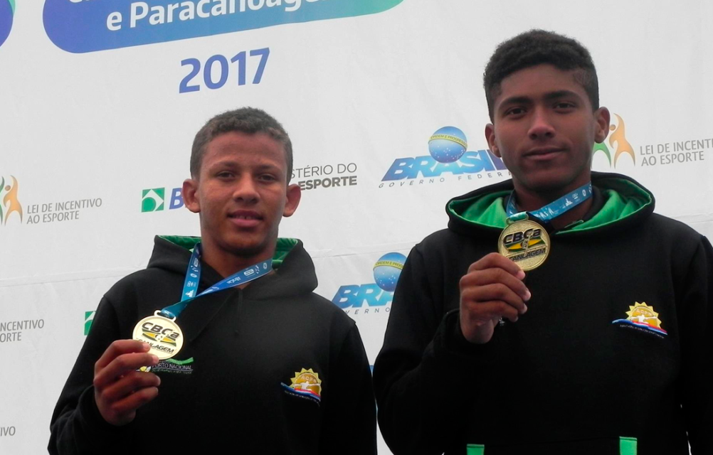 Caio Caio Vieira Rodrigues e Eduardo Fernandes campeões na K2 1000 metros