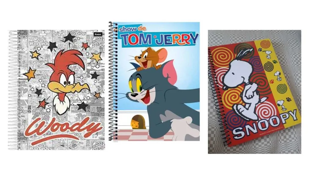 Capa de cadernos dos anos 1990