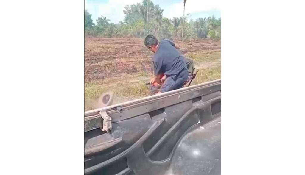 a man on a truck