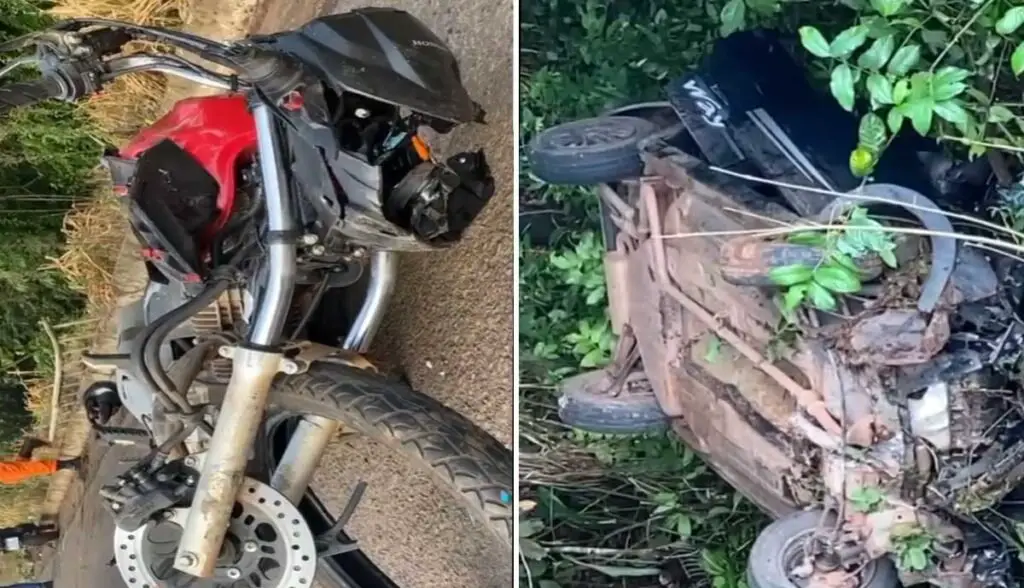 Duas pessoas morrem após moto colidir com carro na BR-153, no norte do Tocantins