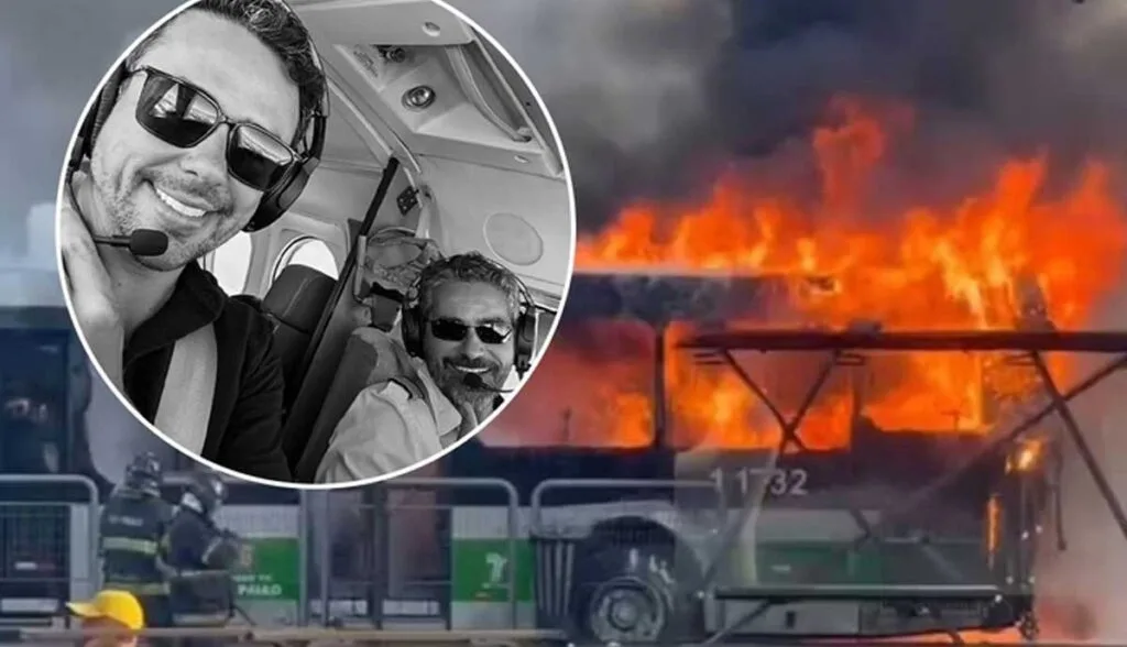 Vídeo mostra avião de pequeno caindo em avenida e colidindo com ônibus em SP