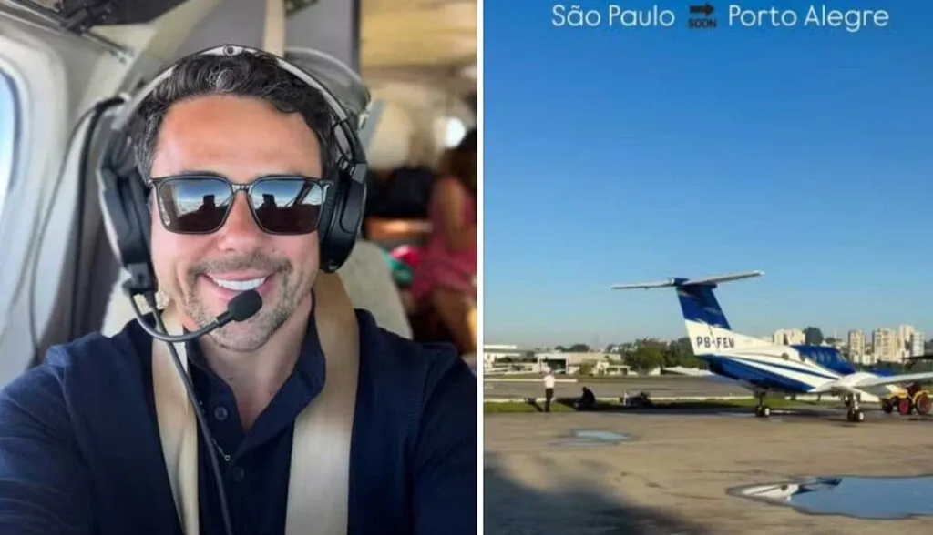 Vídeo mostra avião de pequeno caindo em avenida e colidindo com ônibus em SP