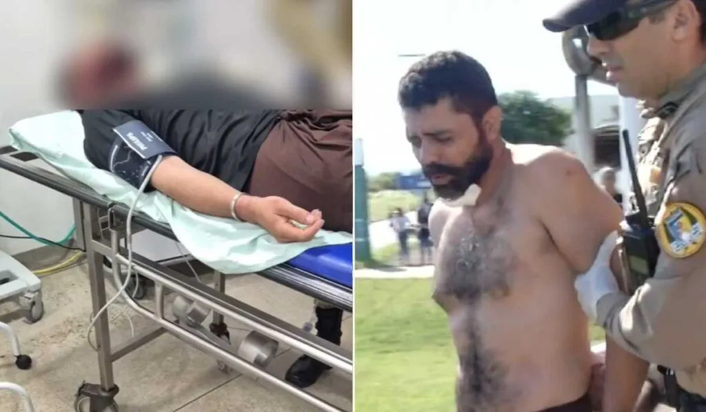 Suspeito de esfaquear jovem durante tentativa de estupro é preso após ser detido e espancado por populares